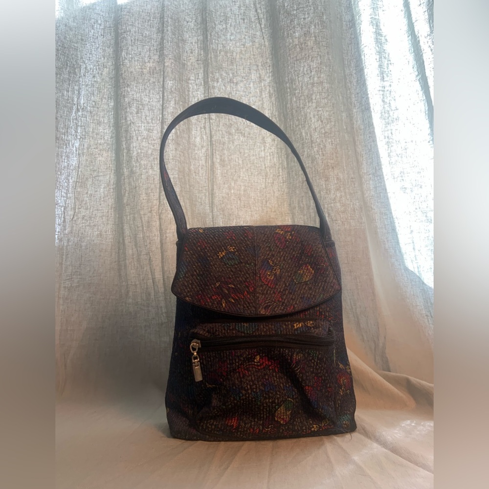 Vintage Korean Floral Textile Mini Bag with Hand-made Butterfly Charm 🦋✨